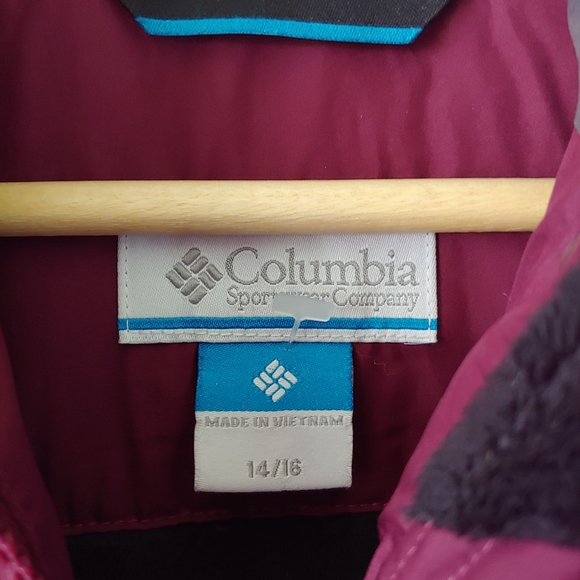 Columbia Girls Snow Escape Hooded Winter Down Puffer Long Jacket Size 14 / 16 - Picture 14 of 16